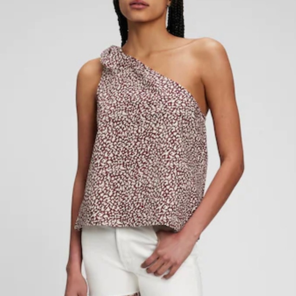Gap One Shoulder Tie Top Tall